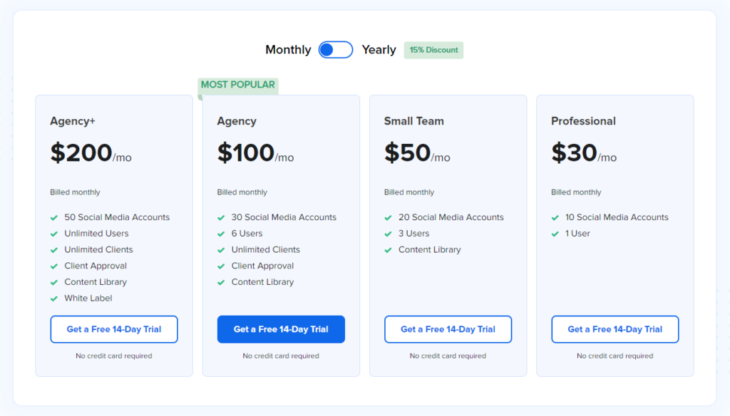 SocialPilot Pricing