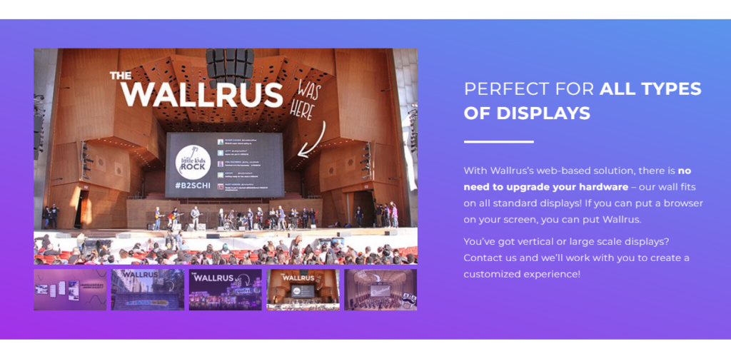 Example of The Wallrus Social Wall